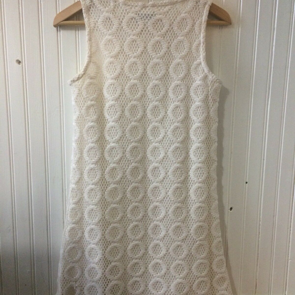 Off-White Crochet Mini Shift Dress Size XS - Picture 5 of 7